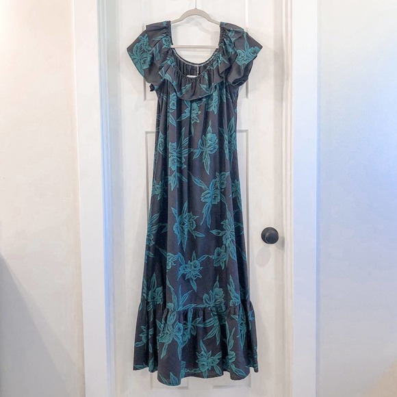 Hilo Hattie Vintage Hawaiian Maxi Dress Large - Picture 6 of 6
